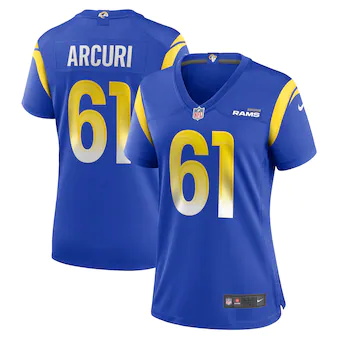 womens nike aj arcuri royal los angeles rams game player je